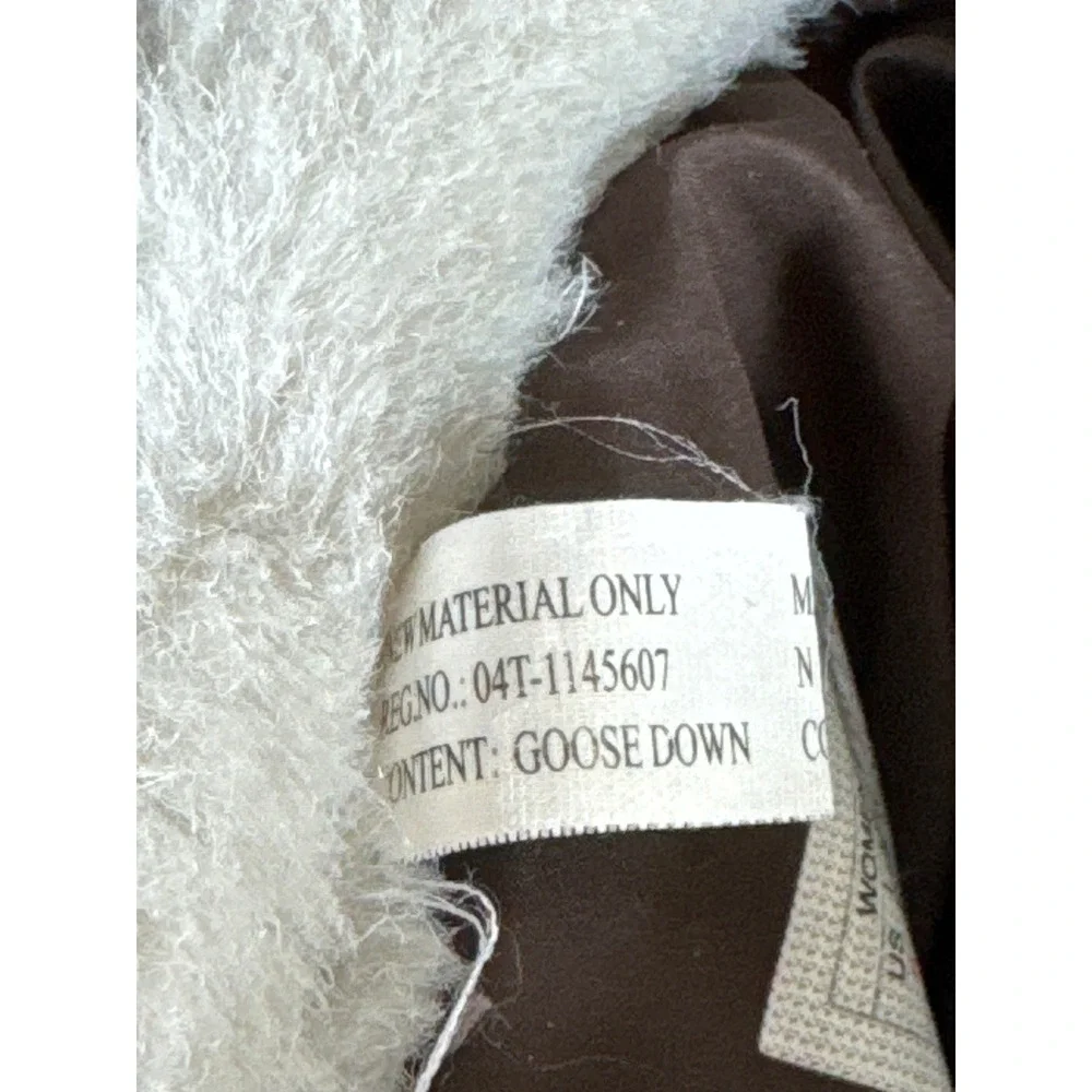 The North Face Womens Brown Houndstooth Nuptse Puffer Boots Size 6 Faux Fur Trim